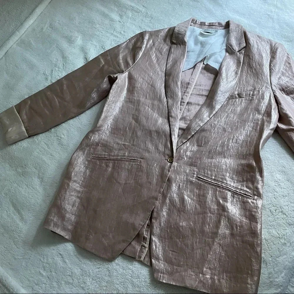 Forte Forte "Iridescent" jacket in satiny linen. - Picture 6 of 15